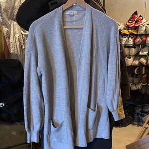 LOFT Gray Cardigan Sweater